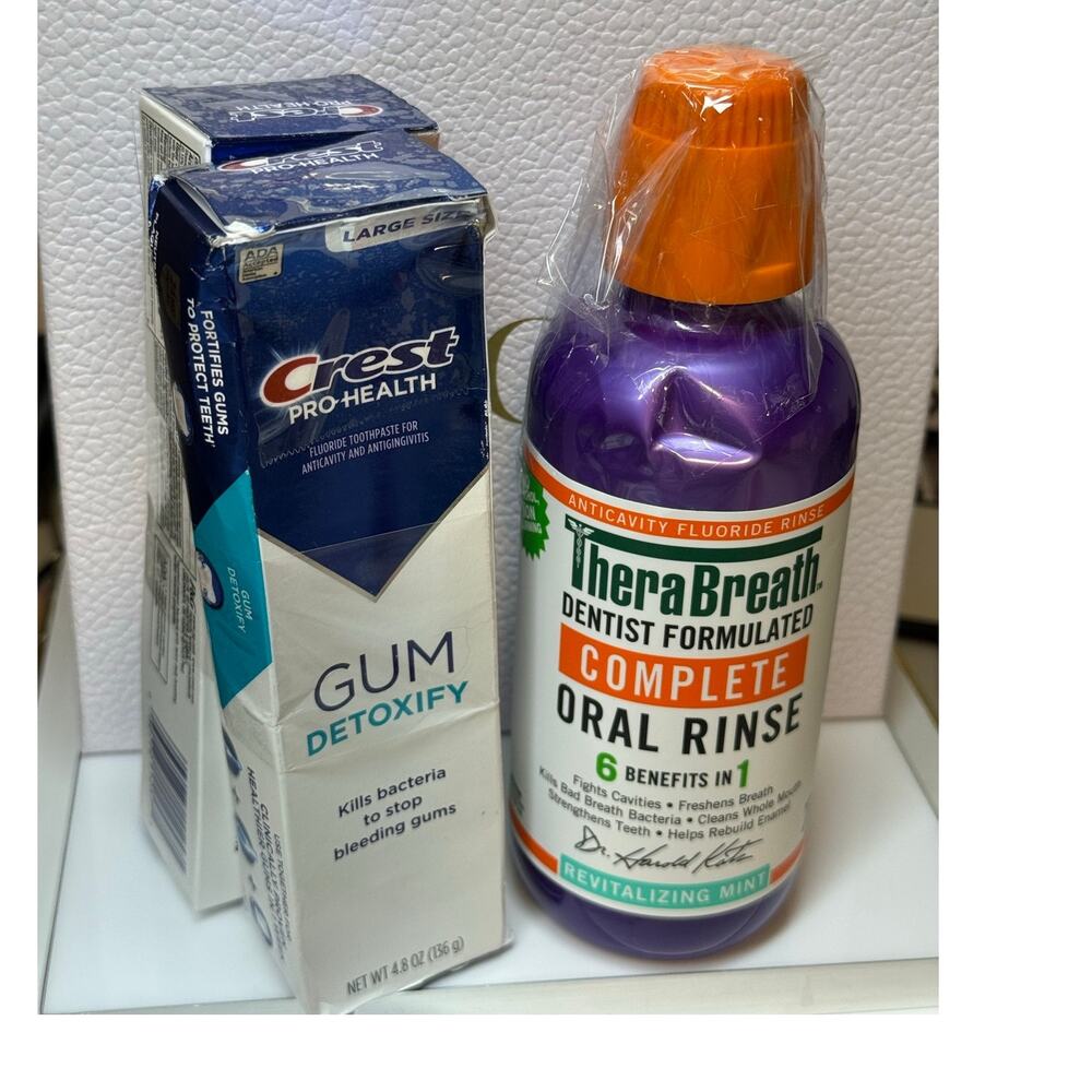Dental BUNDLE of 3 - TheraBreath and Crest Pro Health- NEW